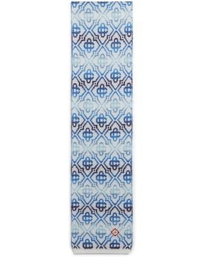 Casablanca Paris Écharpe À Monogramme Space Dye - Blue
