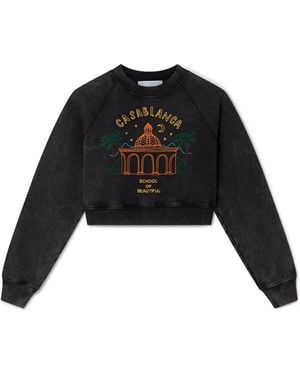 Casablanca Paris Sweat-Shirt Court School Of Beautiful - Black