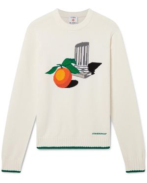 Casablanca Paris Pull En Intarsia - White