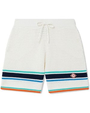 Casablanca Paris Short De Tennis En Crochet - White