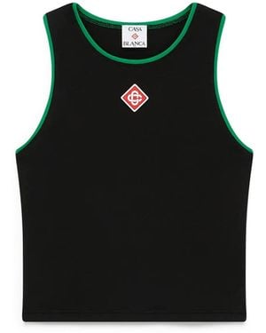 Casablanca Paris Diamond Logo Baby Tank Top, By - Black