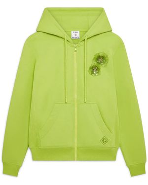 Casablanca Paris Sweat À Capuche Zippé - Green