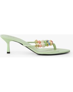 Casablanca Paris Mint Beaded Heeled Sandals, Size By - Multicolour