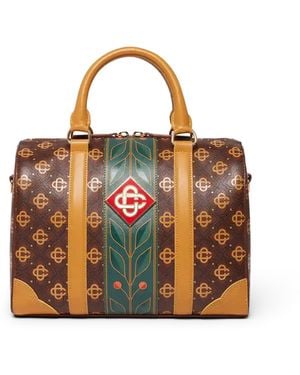 Casablanca Paris Sac De Week-End Marron Mini À Monogramme - Brown