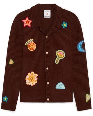 Casablanca Paris Chemise À Manches Longues En Crochet Motif - Brown