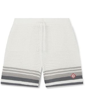Casablanca Paris Short De Tennis En Crochet - White