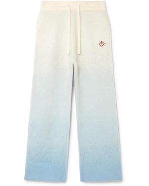 Casablanca Paris Pantalon En Mohair Duveteux Dégradé - Blue
