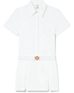 Casablanca Paris Mini-Robe De Tennis Plissée - White