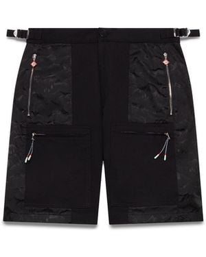 Casablanca Paris Short Cargo En Nylon Mountain Camo - Black