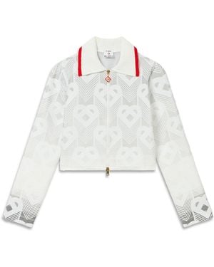 Casablanca Paris Veste En Tissu Éponge Dégradé À Monogramme Caur - White