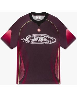 Casablanca Paris Maillot De Football À Manches Courtes Dégradé Aubergine - Red