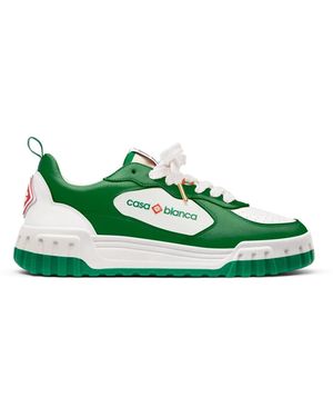 Casablanca Paris Trainers Pour Homme Vertes Et Blanches Court - Green