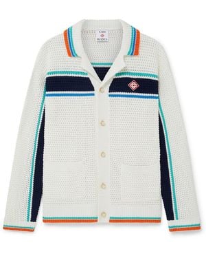 Casablanca Paris Veste-Chemise De Tennis En Crochet - Blue