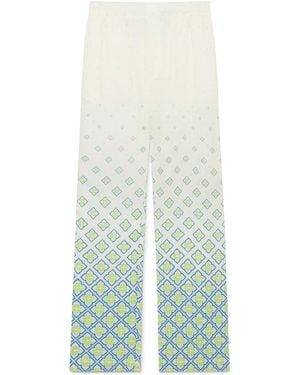 Casablanca Paris Degrade Monogram Pants, By - White