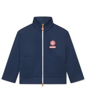 Casablanca Paris Veste De Survêtement Courte En Tricot - Blue