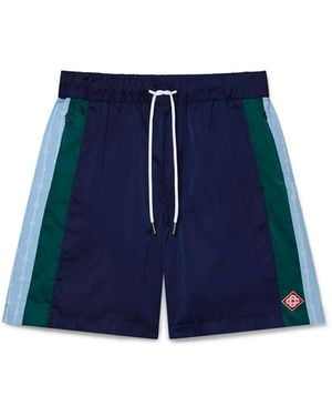 Casablanca Paris Short De Survêtement Pinstripe Laurel - Blue