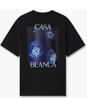 Casablanca Paris Meduse Short Sleeve T-Shirt, By - Black