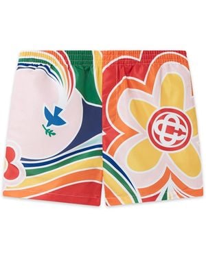 Casablanca Paris Short De Bain Le Pouvoir Des Fleurs - White