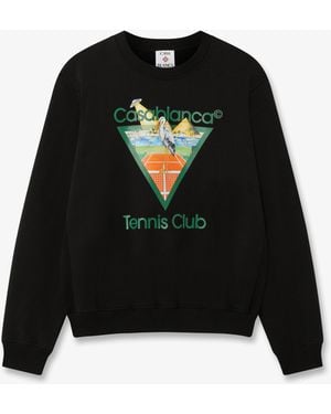 Casablanca Paris Tennis Club Icon Pyramid Abduction Sweatshirt, By - Black