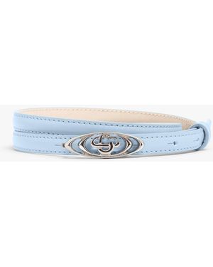 Casablanca Paris Mini Warped Logo Belt, By - Blue