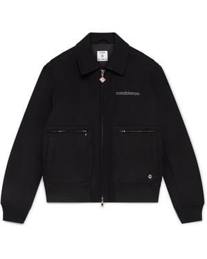 Casablanca Paris Wool Blouson, By - Black