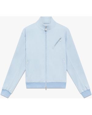 Casablanca Paris Veste À Fermeture Éclair En Jacquard Bleu Pâle - Blue