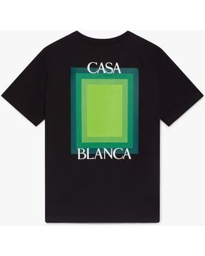 Casablanca Paris T-Shirt À Manches Courtes Et Logo Carré - Green