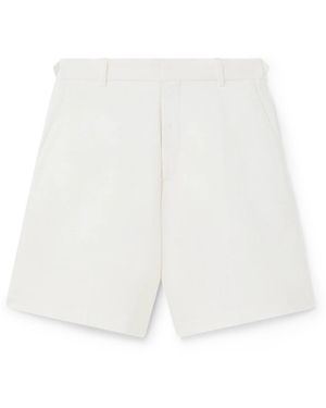 Casablanca Paris Short Plissé En Lin - White