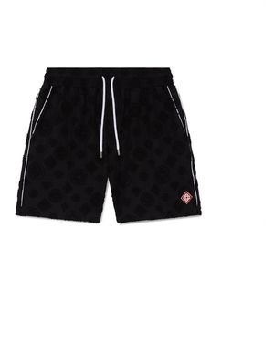 Casablanca Paris Short En Tissu Éponge À Monogramme - Black