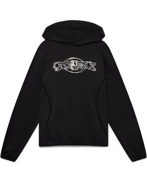 Casablanca Paris Sweat À Capuche Oversize À Empiècements - Black