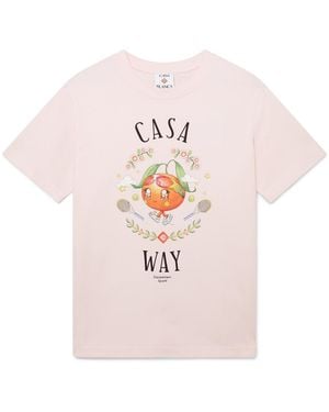 Casablanca Paris T-Shirt À Manches Courtes Casa Way Mascot - Pink