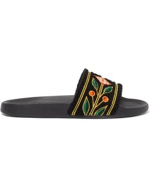 Casablanca Paris Laurel Terry Slides, Size By - Black