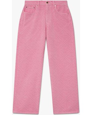 Casablanca Paris Monogram Denim Jeans, Size By - Pink