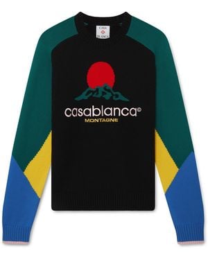 Casablanca Paris Pull En Mérinos Montagne - Blue