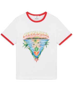 Casablanca Paris Innocence Triangle Ringer T-Shirt, By - White