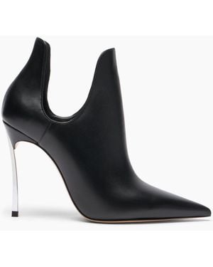 Casadei Superblade Absol Open Ankle Boot - Black