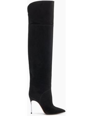 Casadei Blade Corsaro Over The Knee - Black