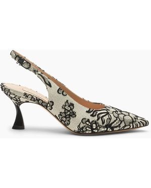 Casadei Kitten Blade Pandora Slingback - Metallic