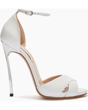 Casadei Blade Criss Cross Sandals - White