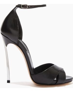 Casadei Blade Criss Cross Sandals - Black