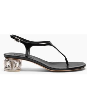 Casadei Belle Epoque Infradito Tacco - Black