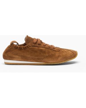 Casadei Rythm Suede Trainer - Brown