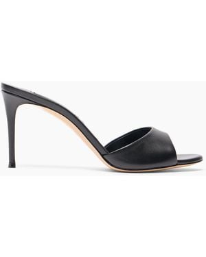 Casadei Julia Leather Mules - Yellow