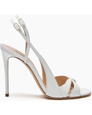 Casadei Julia Samurai Double Belts Sandal - White
