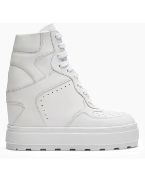 Casadei High Top Leather Trainers - Grey