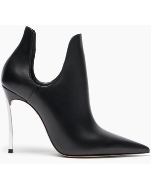 Casadei Superblade Absol Open Ankle Boot - Black