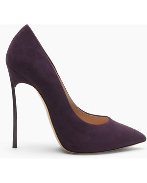 Casadei Blade Suede Pump - Purple