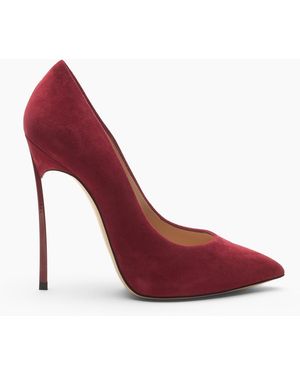 Casadei Blade Suede Pump - Red