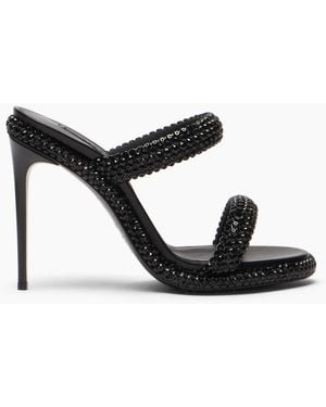 Casadei Sirio Strass Mule - Black