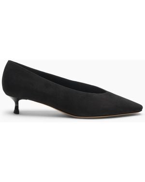 Casadei Giselle Suede Pump - Black